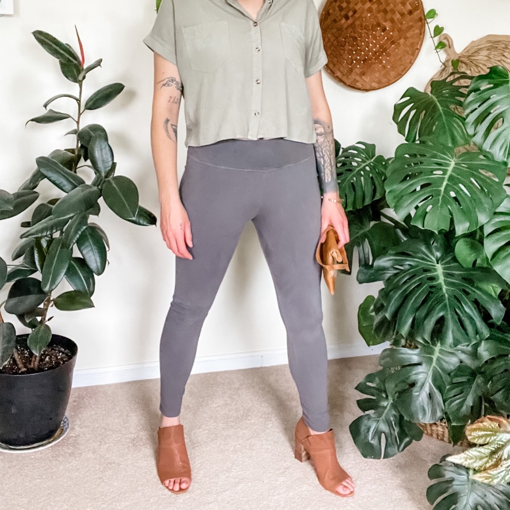 Organic Cotton Leggings - Gray